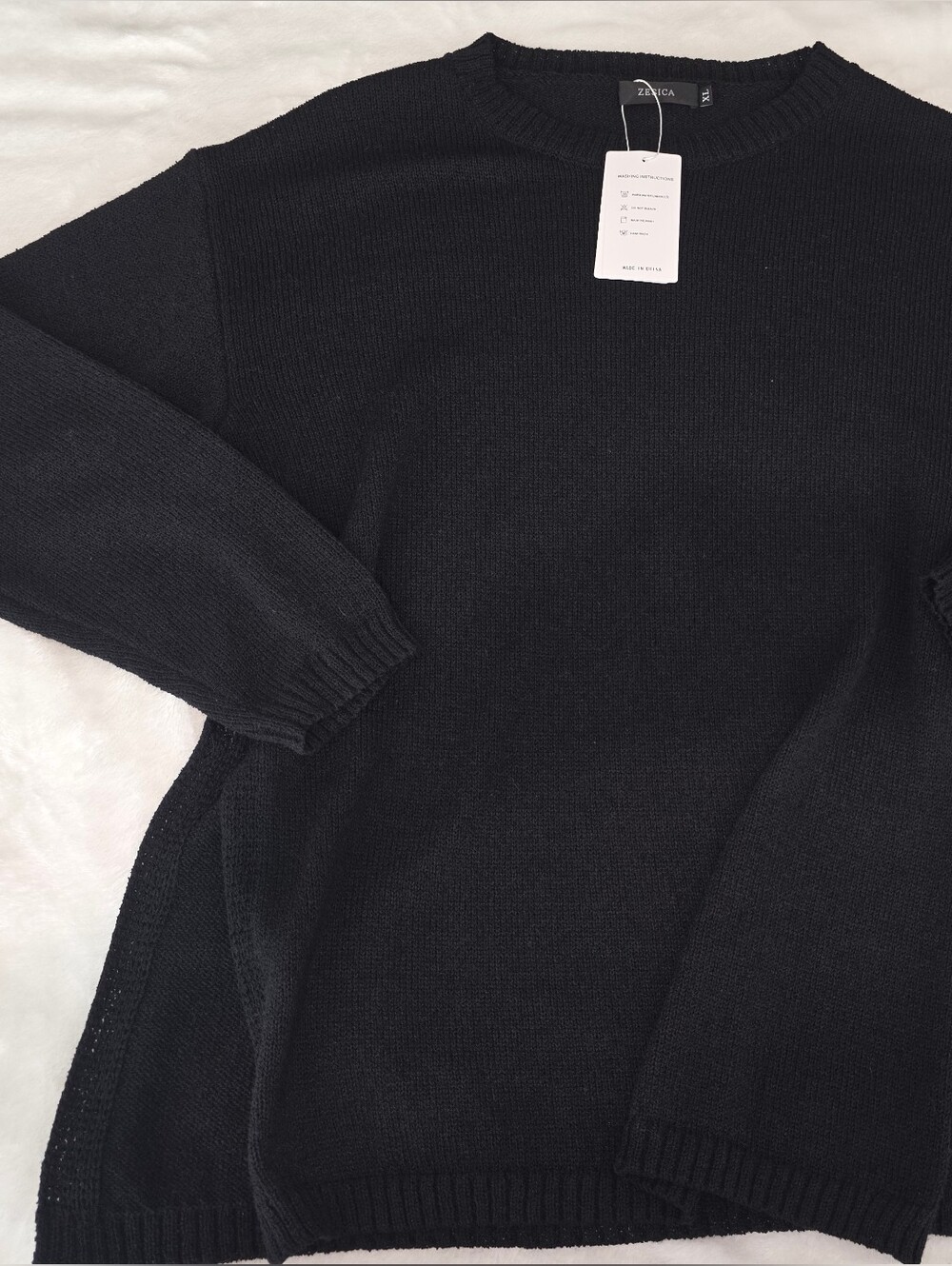 ZAFUL Black Crewneck Sweater - Classic Knit